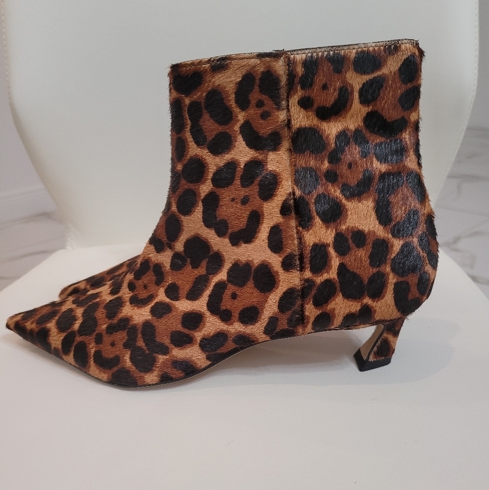 Gianni Bini Leopard Print Ankle Boots Size 6.5M New Made in Brazil - Picture 6 of 10